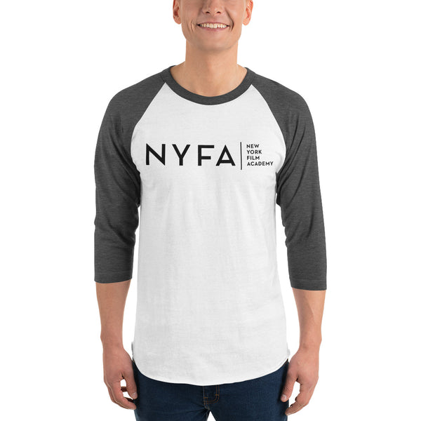 NYFA Baseball Shirt - Heather Charcoal & White