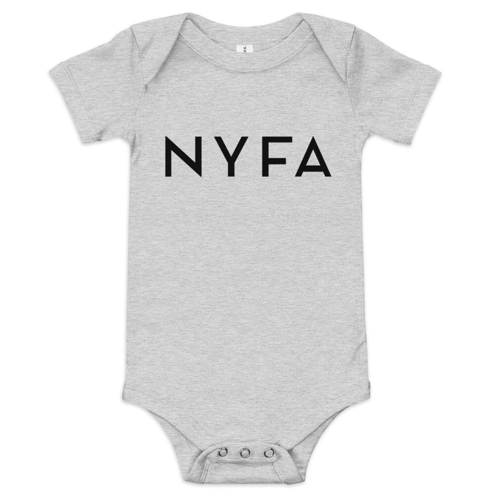 NYFA Infant Short Sleeve Bodysuit in Heather Grey